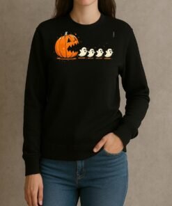 Halloween Pumpkin Chasing Ghost sweater