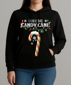 I Like His Candy Cane Funny Couples Matching Christmas Unihoodie