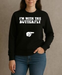 I’m With Butterfly Halloween Costume Party Matching Couples Shirt sweater