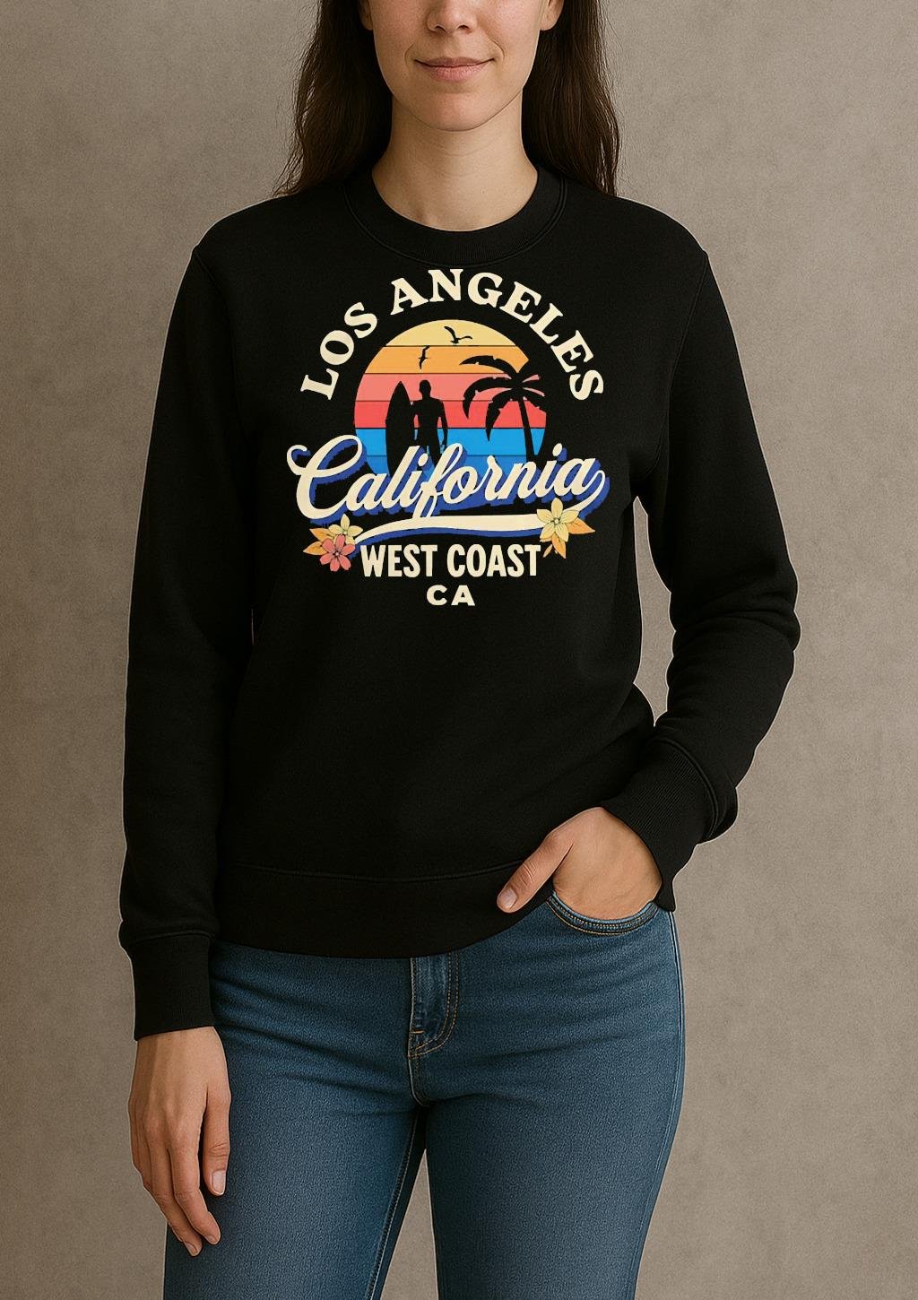 Los Angeles California Beach Surf Summer Vacation sweater