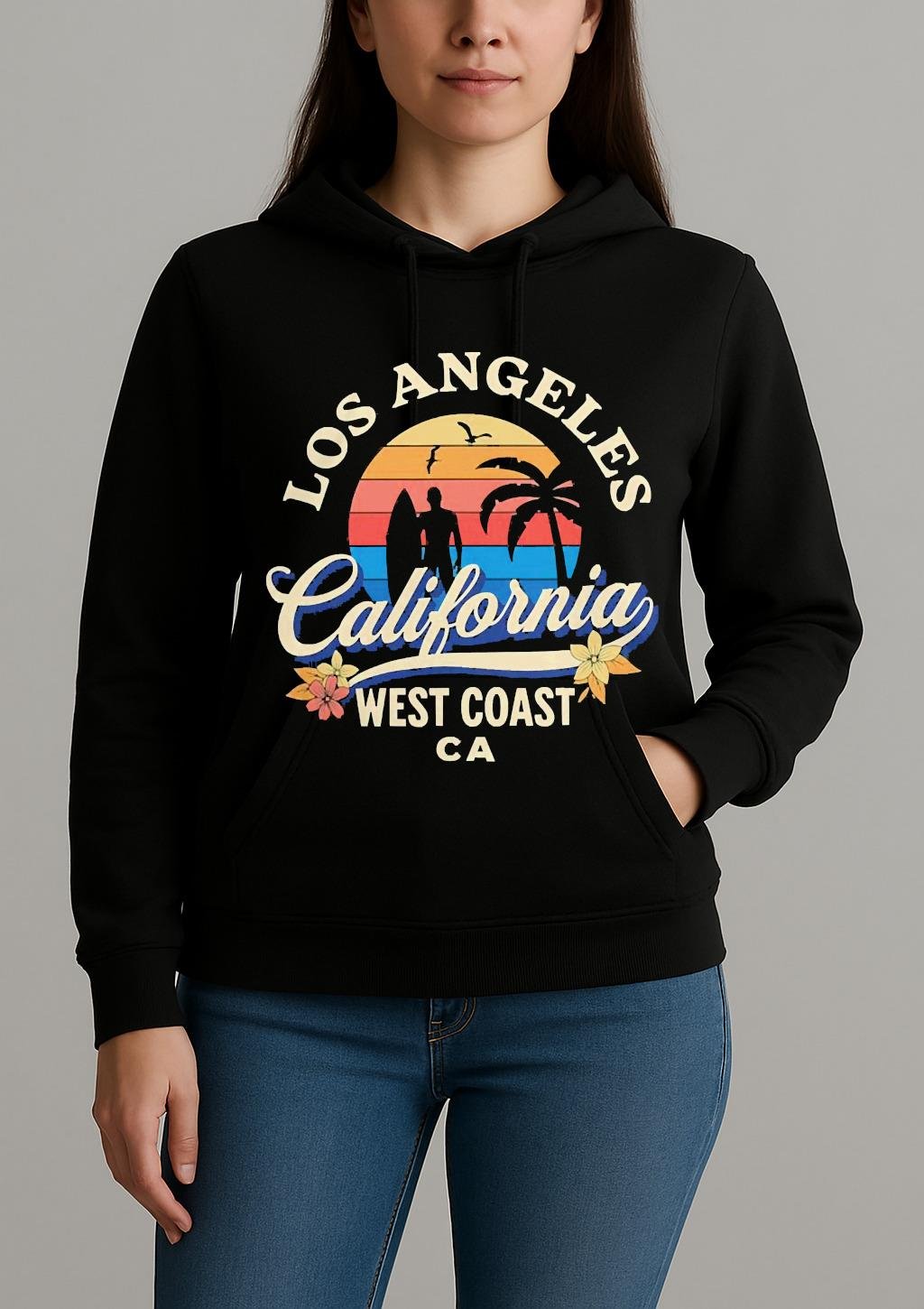Los Angeles California Beach Surf Summer Vacation Unihoodie