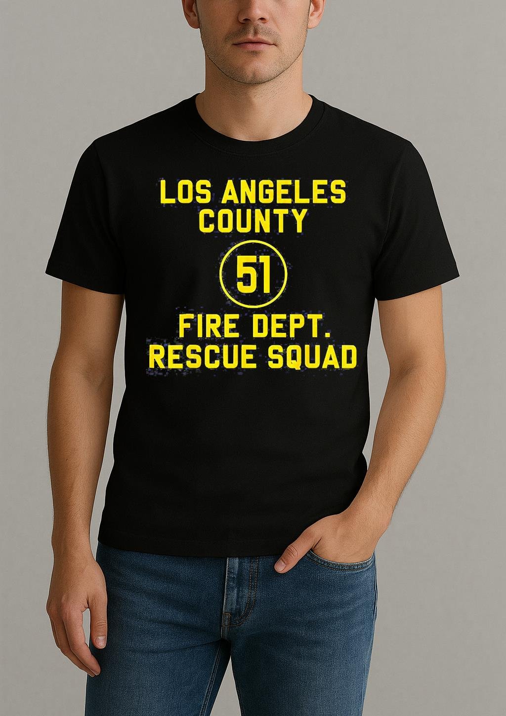 Truck Side 51 Emergency Squad Reproduction Logo Essential Shirt