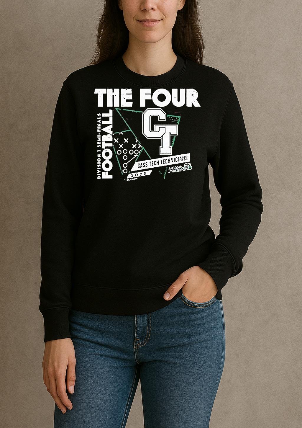 Cass Tech Technicians The Four 2025 Mhsaa Football D1 Finals Shirt sweater